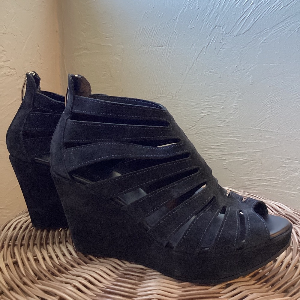 CORDANI "Electra" Suede Wedge Sandal Size 39